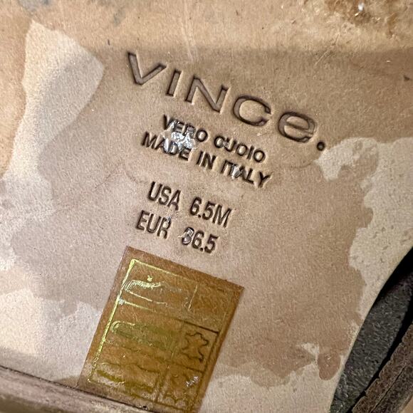 Vince Women's Tan Suede Cabria Lace Up Boots Size 6.5 - Picture 4 of 6